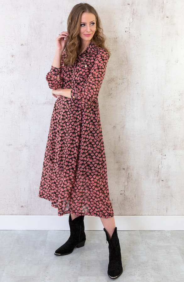 Bloemenprint Midi Jurk – shoparchief, foto 4