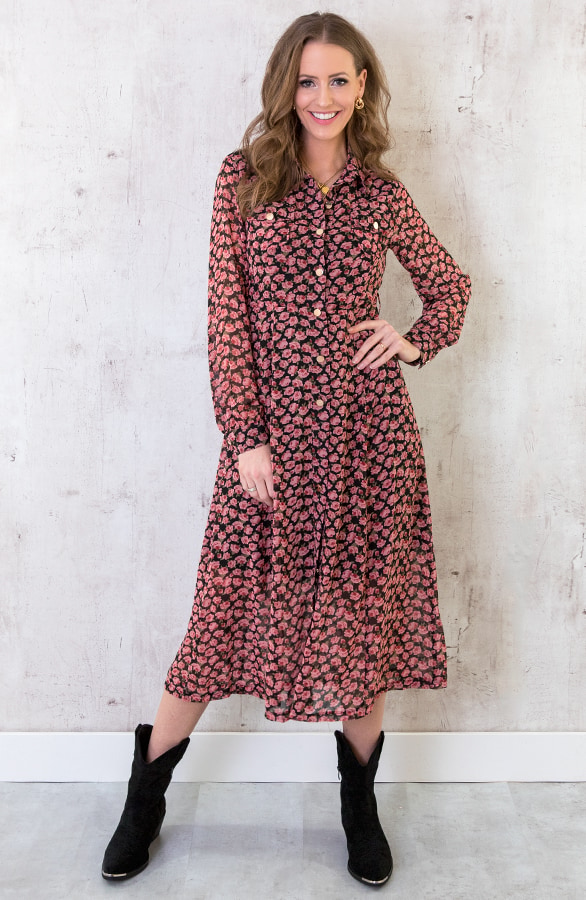 Bloemenprint Midi Jurk – shoparchief, foto 7