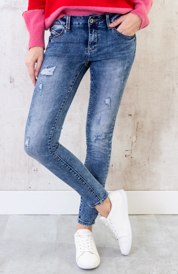 Damaged Jeans Damen Blau, Shoparchiv, Foto 2
