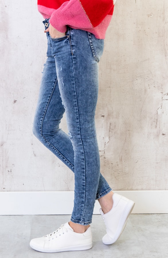 Damaged Jeans Damen Blau, Shoparchiv, Foto 3