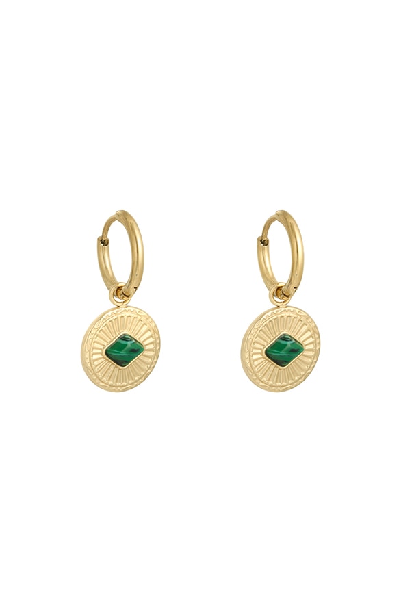 Gouden Oorbellen Deluxe Groen – shoparchief