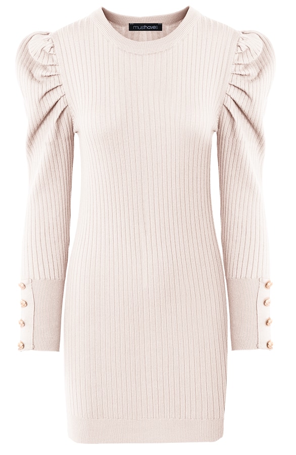 Stretch Jurk Beige – shoparchief, foto 7