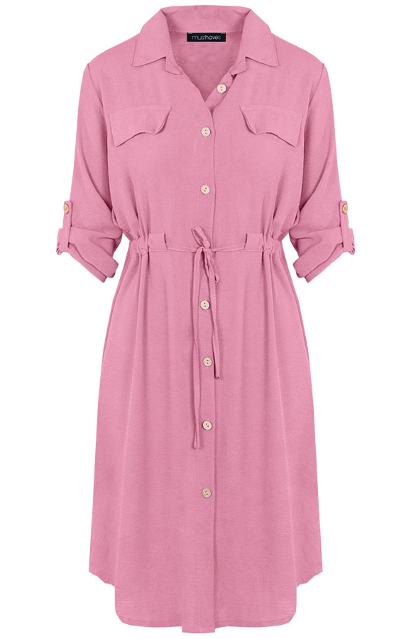 Knopen Jurk Roze – shoparchief