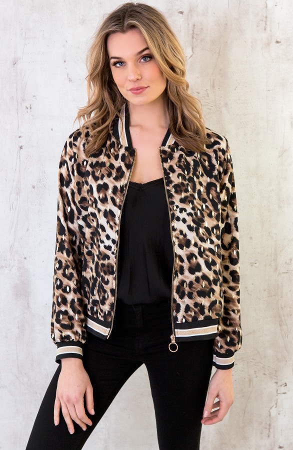 Leopard Bomber Jacket Dames – shoparchief, foto 3