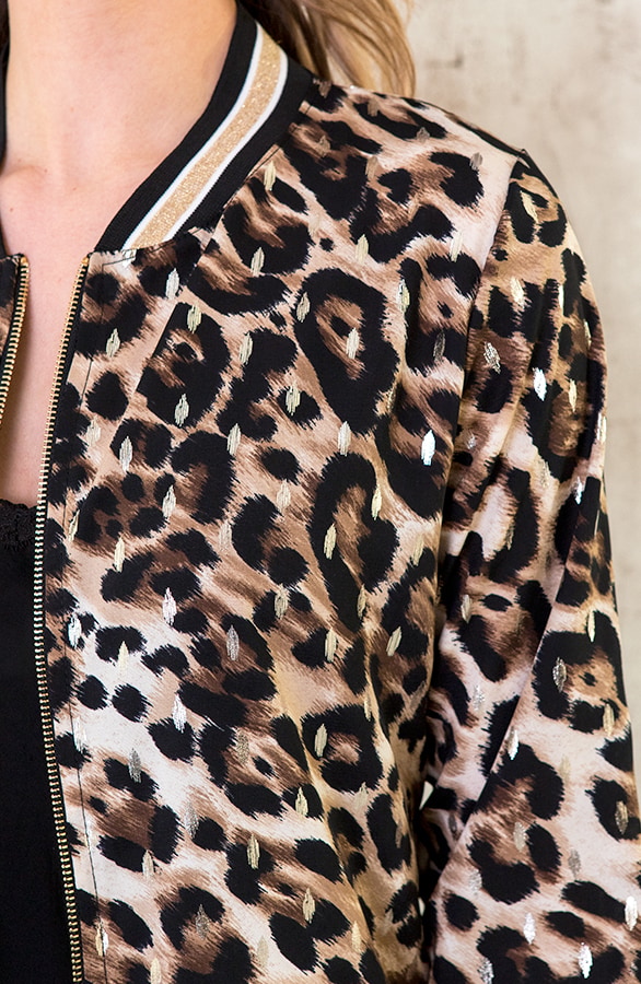 Leopard Bomber Jacket Dames – shoparchief, foto 6