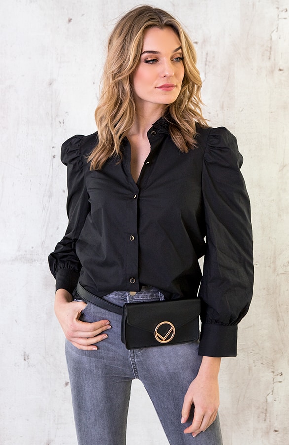 Leren Bumbag Deluxe Zwart – shoparchief, foto 2