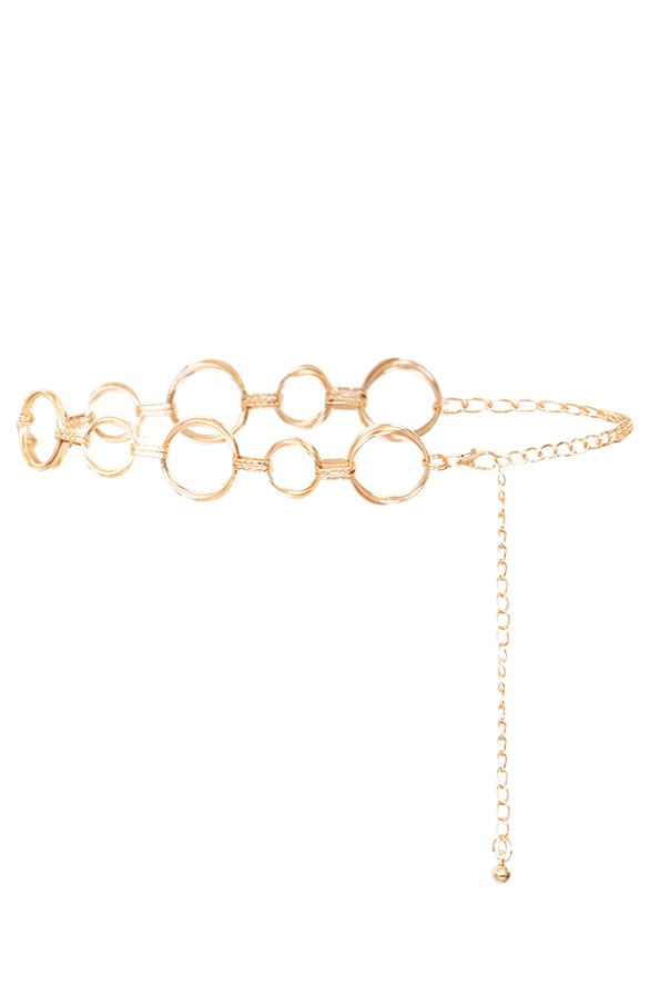 Metalen Circle Riem Goud – shoparchief