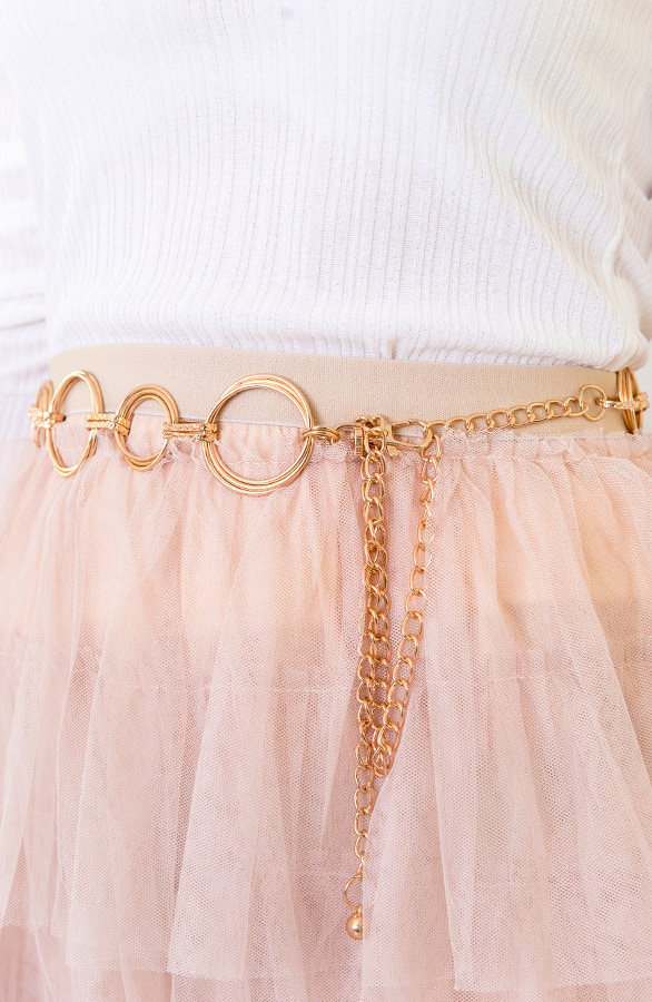 Metalen Circle Riem Goud – shoparchief, foto 2