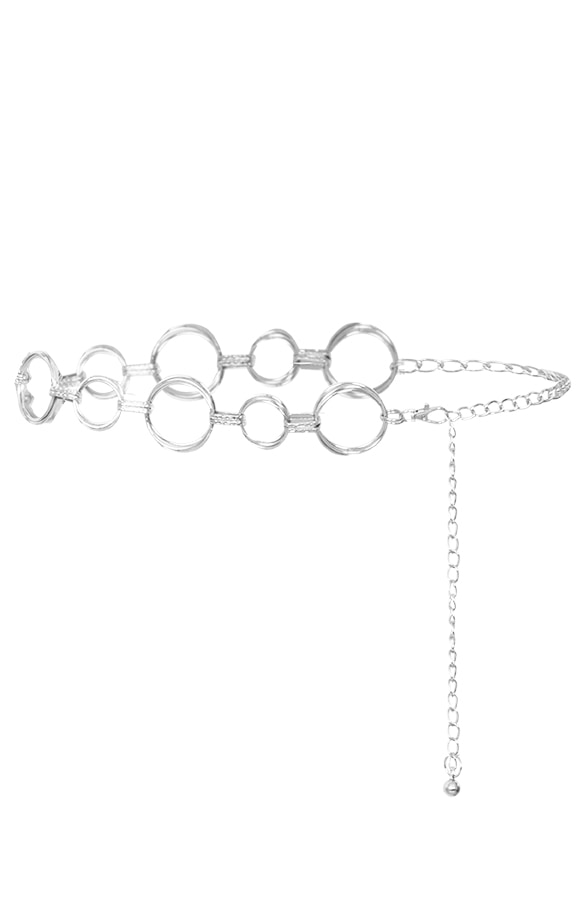 Metalen Circle Riem Zilver – shoparchief