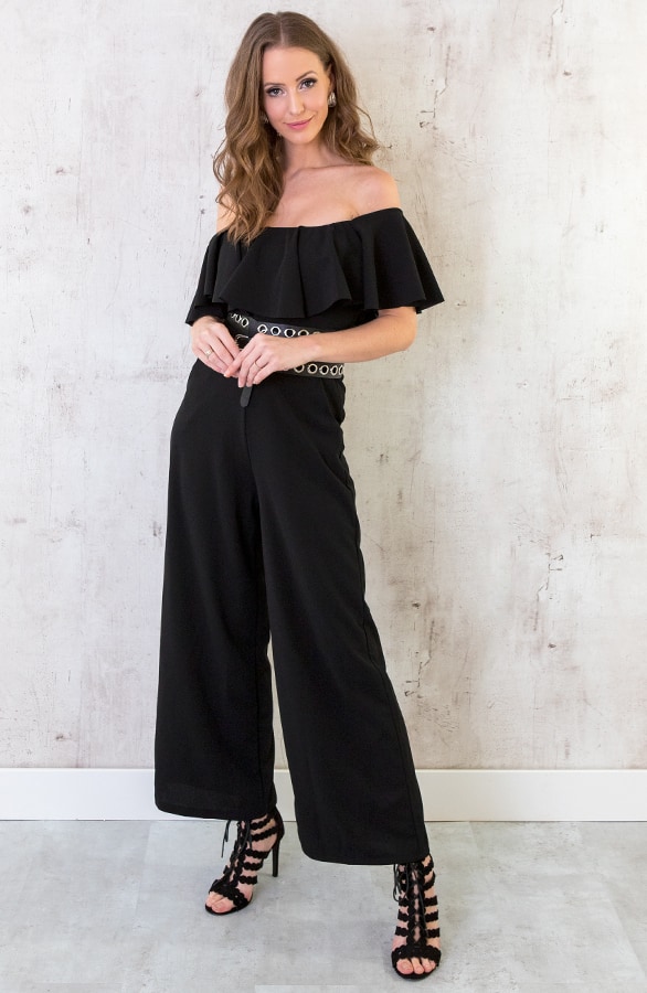 Off Shoulder Jumpsuit Zwart – shoparchief, foto 2