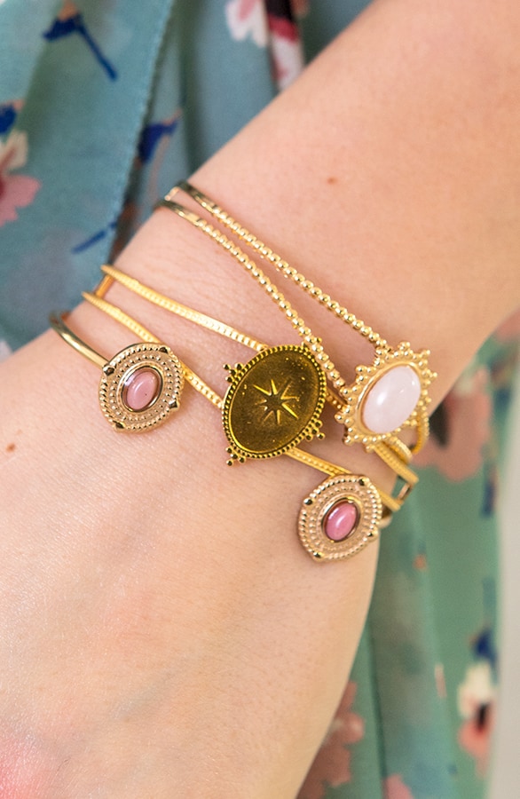 Rhodonite Armband Goud – shoparchief, foto 2