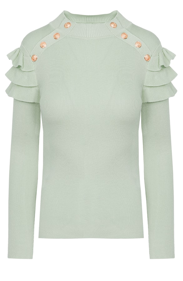 Ruches Trui Pastelgroen – shoparchief