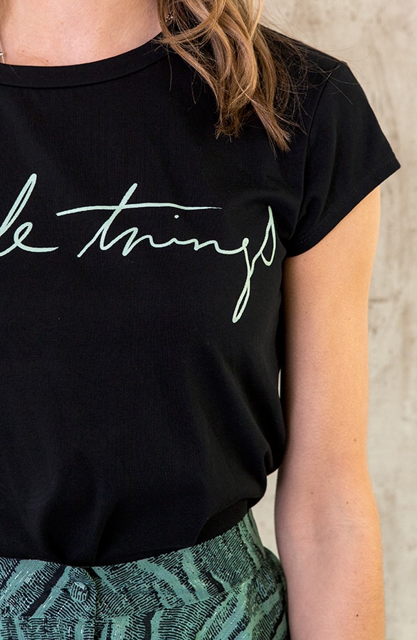 Simple Things Top Zwart Mint – shoparchief, foto 5