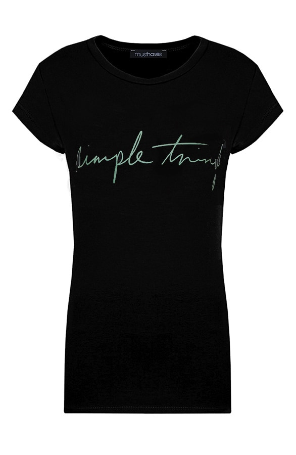 Simple Things Top Zwart Mint – shoparchief