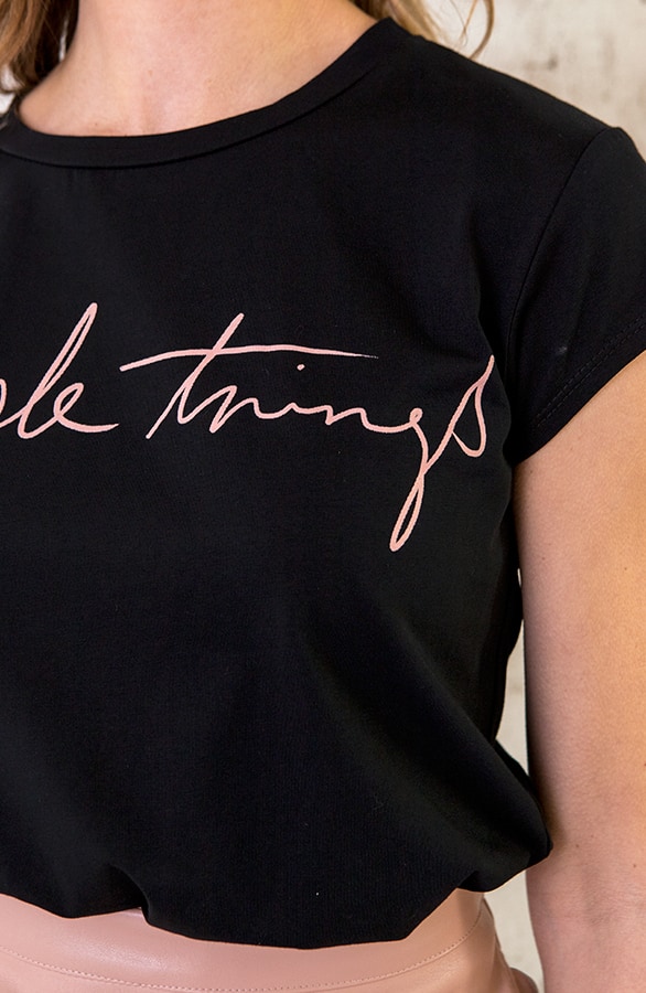 Simple Things Top Zwart Roze – shoparchief, foto 5