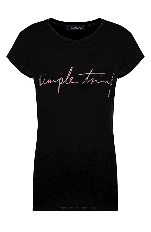 Simple Things Top Zwart Roze – shoparchief