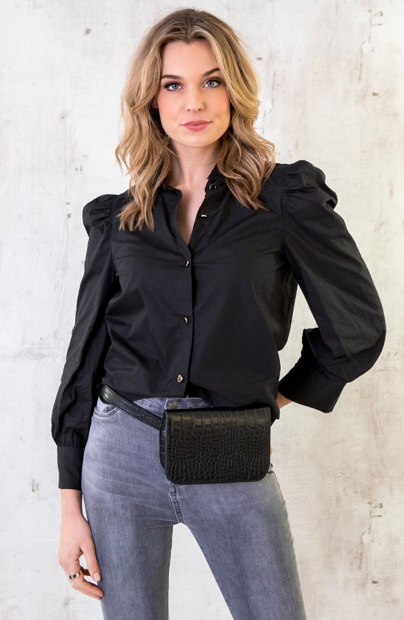 Slangenprint Bumbag Zwart – shoparchief, foto 2