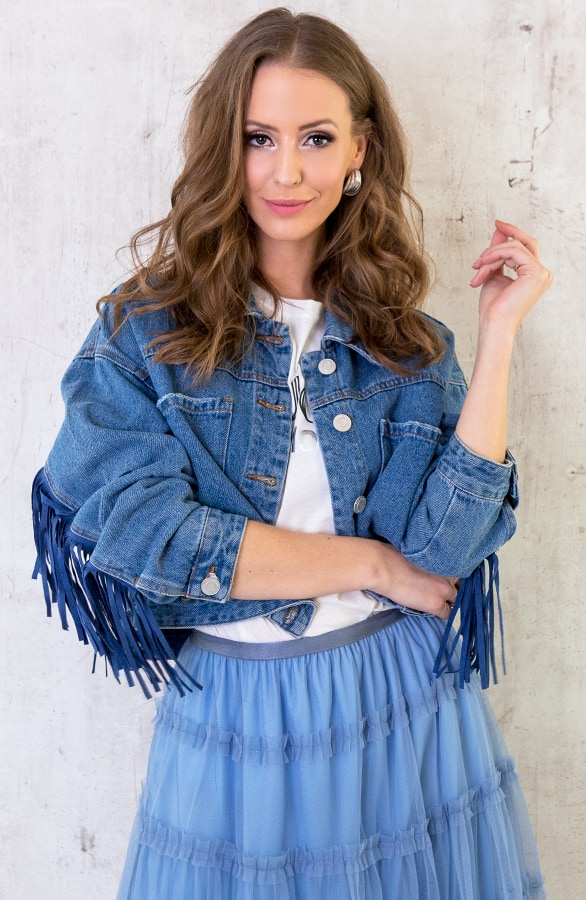 Spijkerjas Met Fringe – shoparchief, foto 2