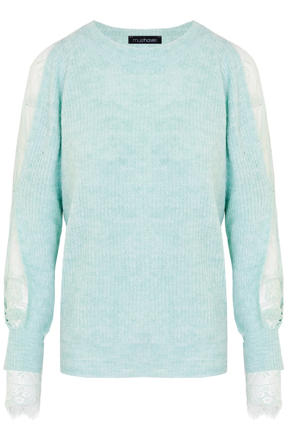 Trui Kanten Mouwen Mint – shoparchief