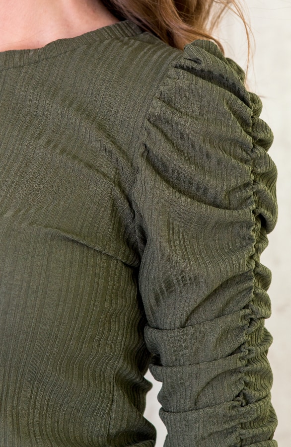 Sleeve Met Pofmouwen Groen – shoparchief, foto 5