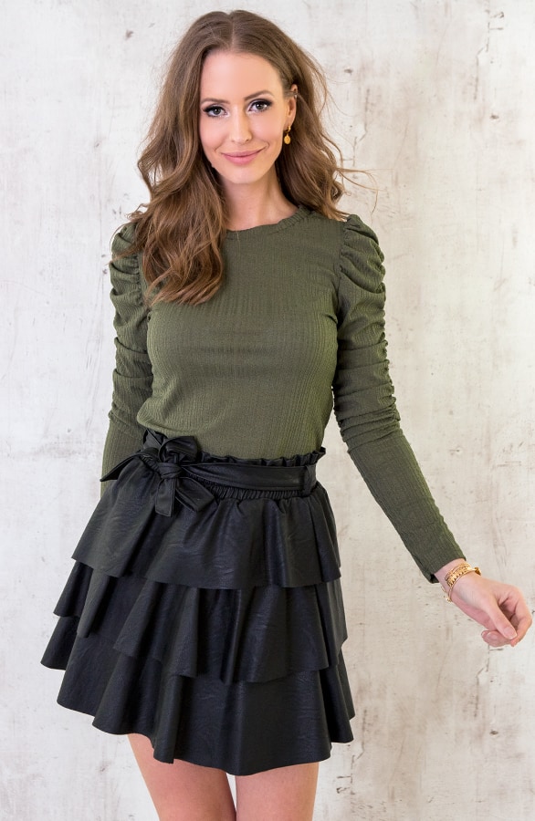 Sleeve Met Pofmouwen Groen – shoparchief, foto 3