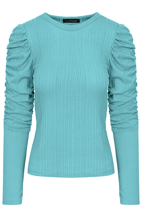 Sleeve Met Pofmouwen Turquoise – shoparchief