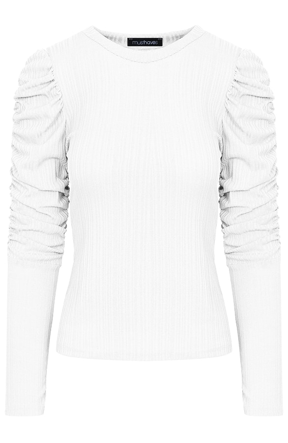 Sleeve Met Pofmouwen Wit – shoparchief