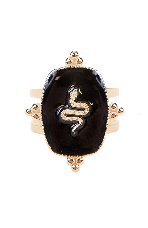 Zegelring Snake Deluxe Zwart – shoparchief