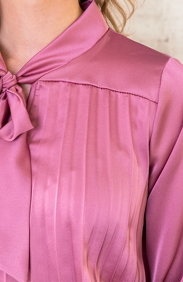 Zijde Plisse Tuniek Oud Roze – shoparchief, foto 6