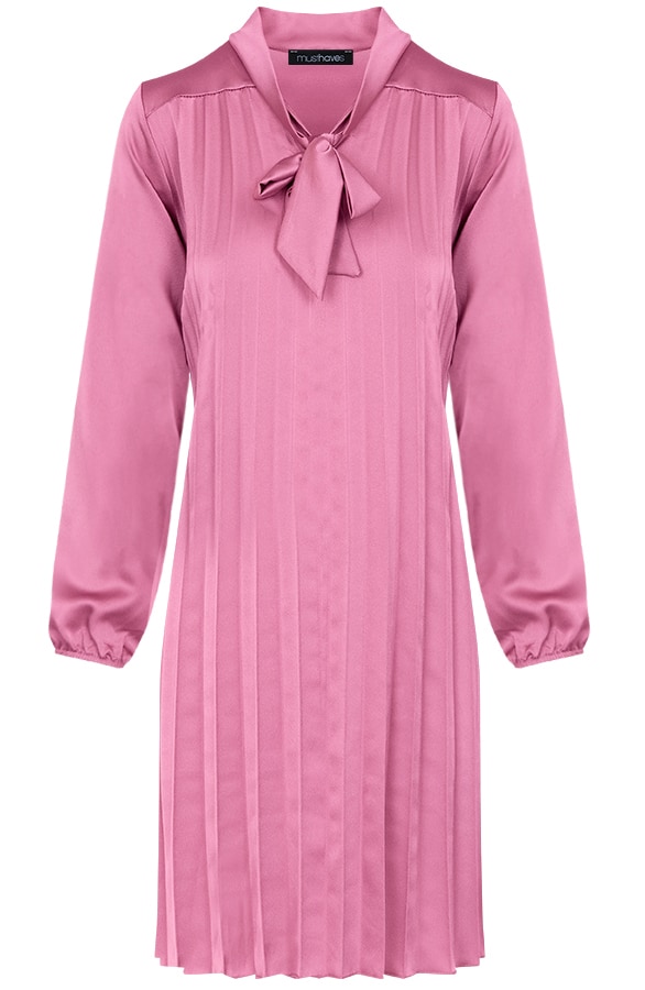 Zijde Plisse Tuniek Oud Roze – shoparchief