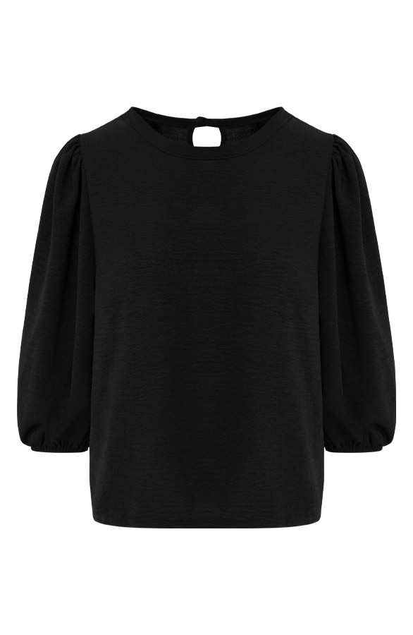 Sleeve Met Pofmouwen Zwart – shoparchief