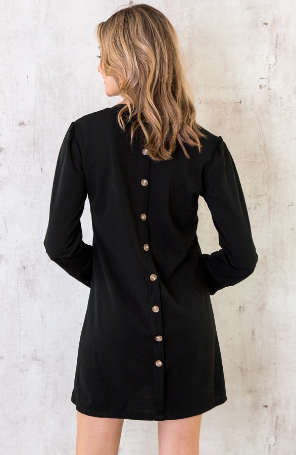 Basic Knopen Tuniek Zwart – shoparchief, foto 5