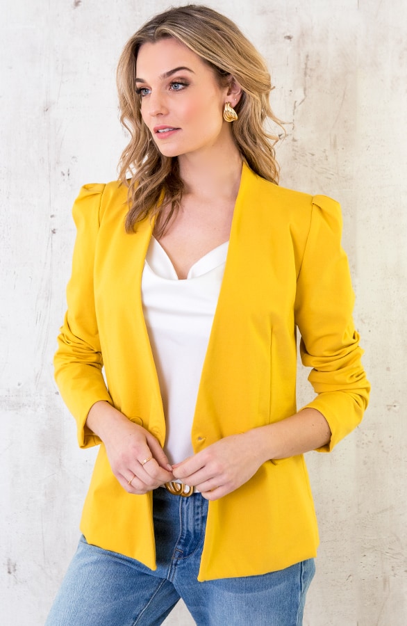Dames Blazer Geel – shoparchief, foto 6