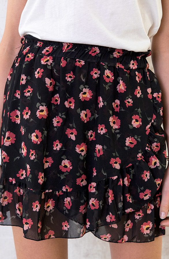 Bloemen Overslag Rok Zwart – shoparchief, foto 2