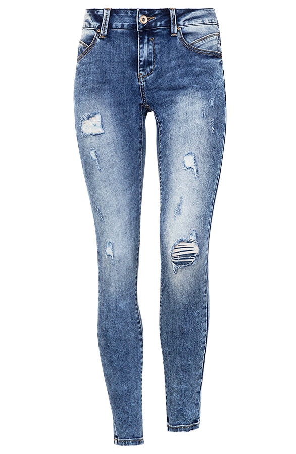 Damaged Jeans Damen Blau, Shoparchiv