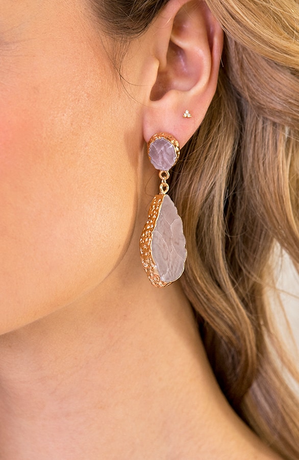 Gemstone Oorbellen Roze – shoparchief, foto 2
