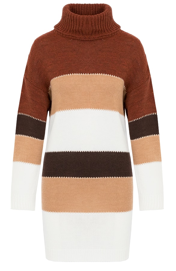 Gestreepte Coljurk Cognac – shoparchief