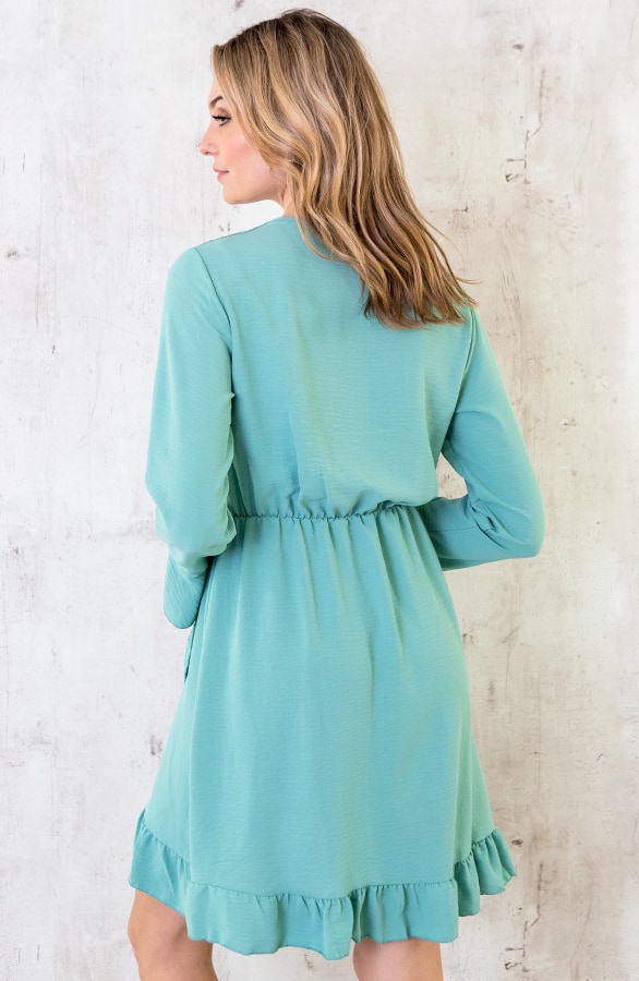 Jurk Met Overslag Mint – shoparchief, foto 5
