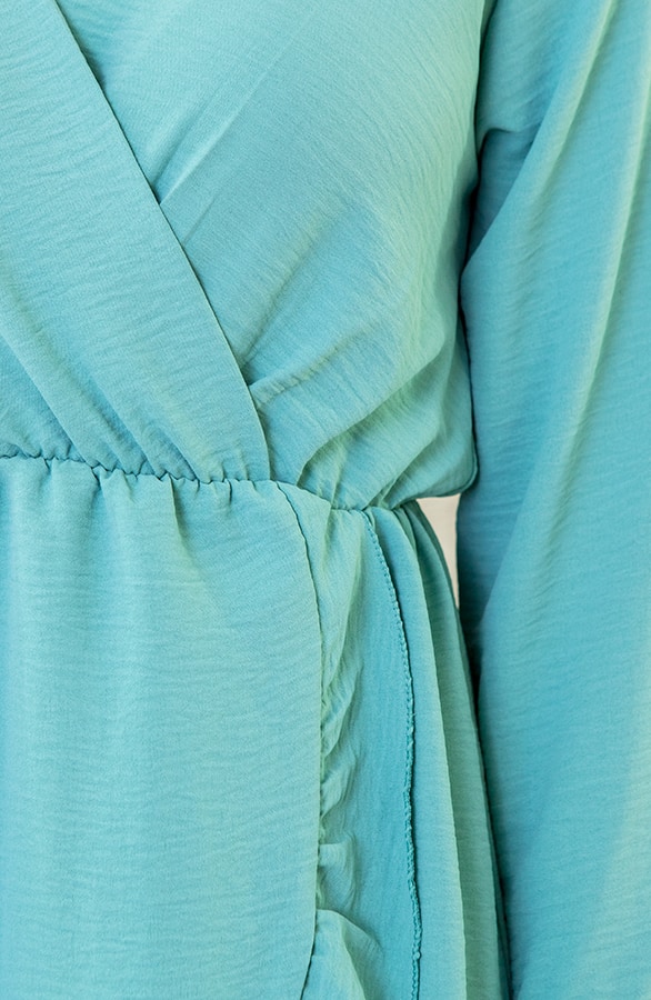 Jurk Met Overslag Mint – shoparchief, foto 6