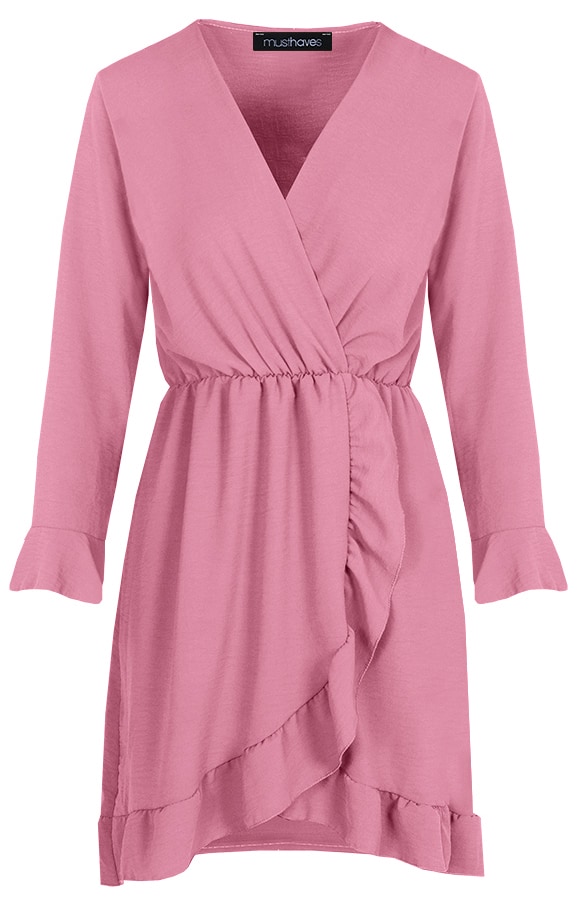 Jurk Met Overslag Oud Roze – shoparchief