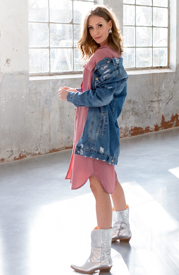 Knopen Jurk Roze – shoparchief, foto 3