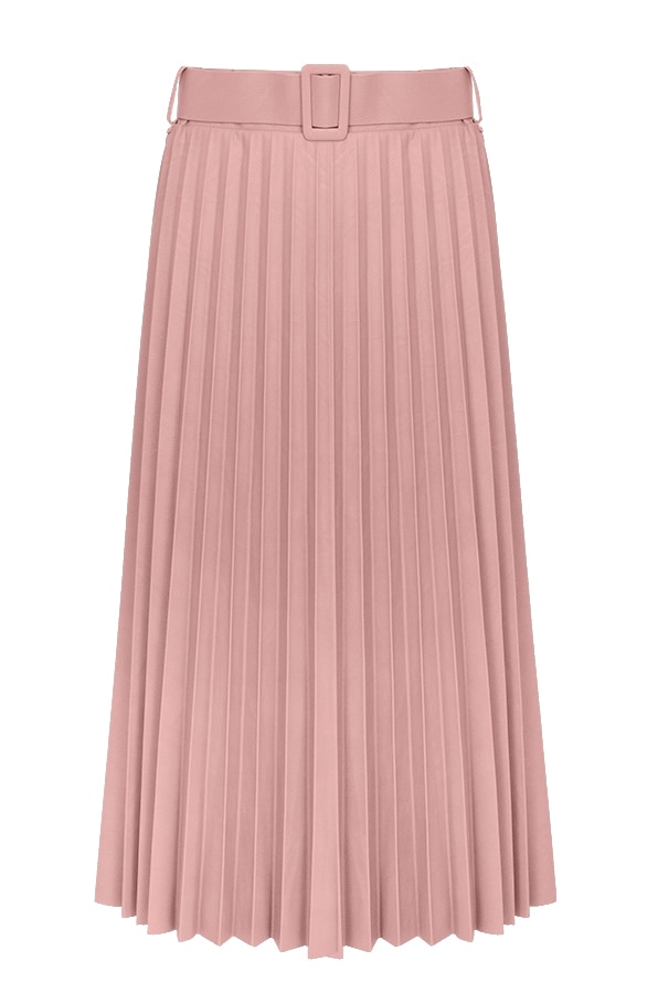 Leren Plisse Rok Roze – shoparchief