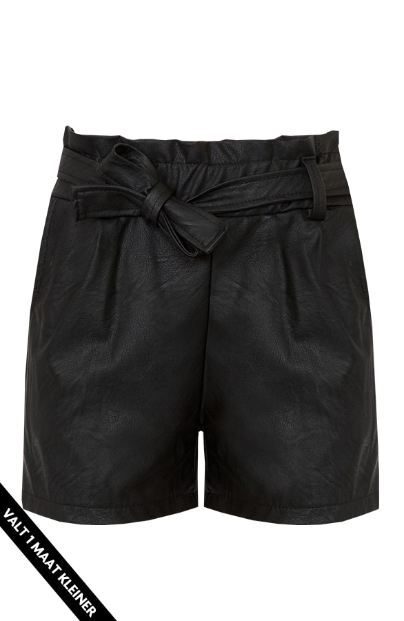 Leren Shorts Dames Zwart – shoparchief