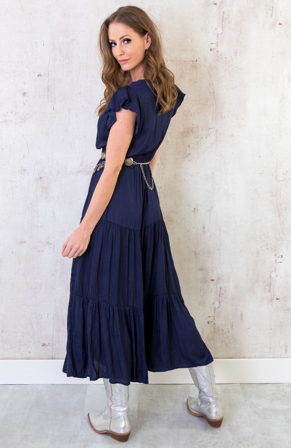 Maxi Jurk Dames Marine – shoparchief, foto 5