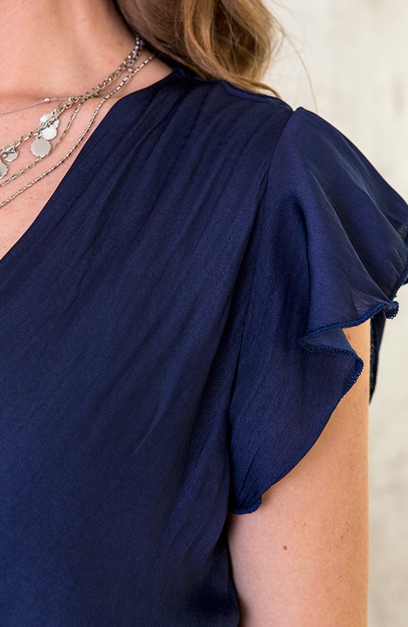 Maxi Jurk Dames Marine – shoparchief, foto 6