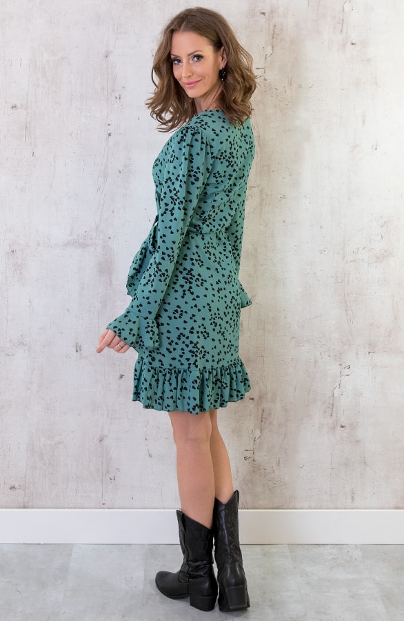 Overslag Jurk Hartjes Mint – shoparchief, foto 5