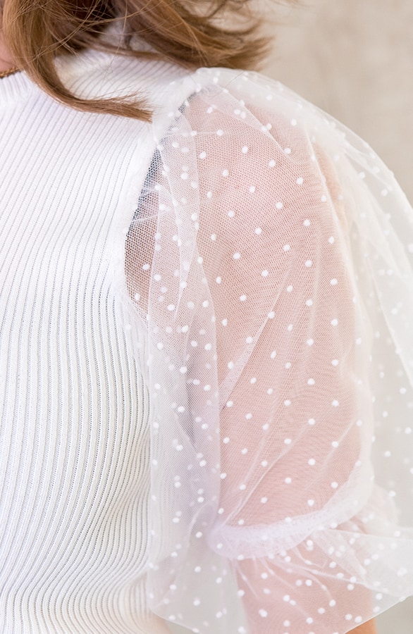 Polkadot Tule Top Wit – shoparchief, foto 5