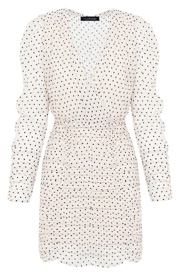 Stippen Jurk Creme – shoparchief