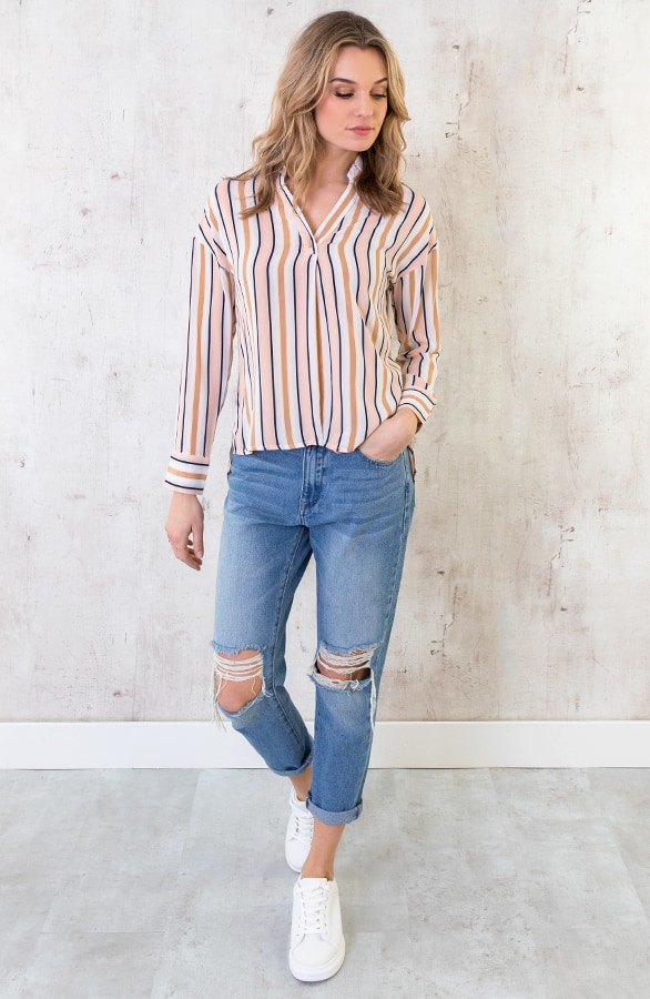 Strepen Blouse Multicolor – shoparchief, foto 4