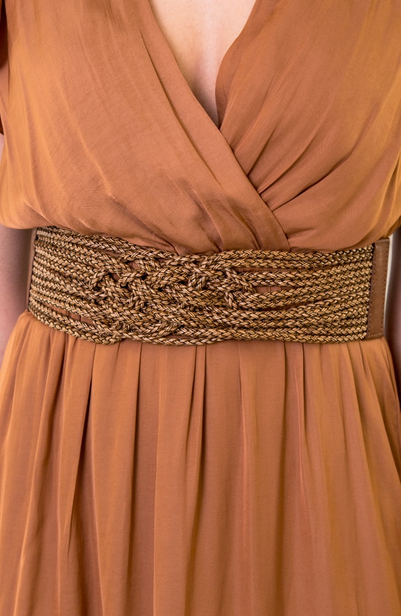 Stretch Riem Dames Cognac – shoparchief, foto 2